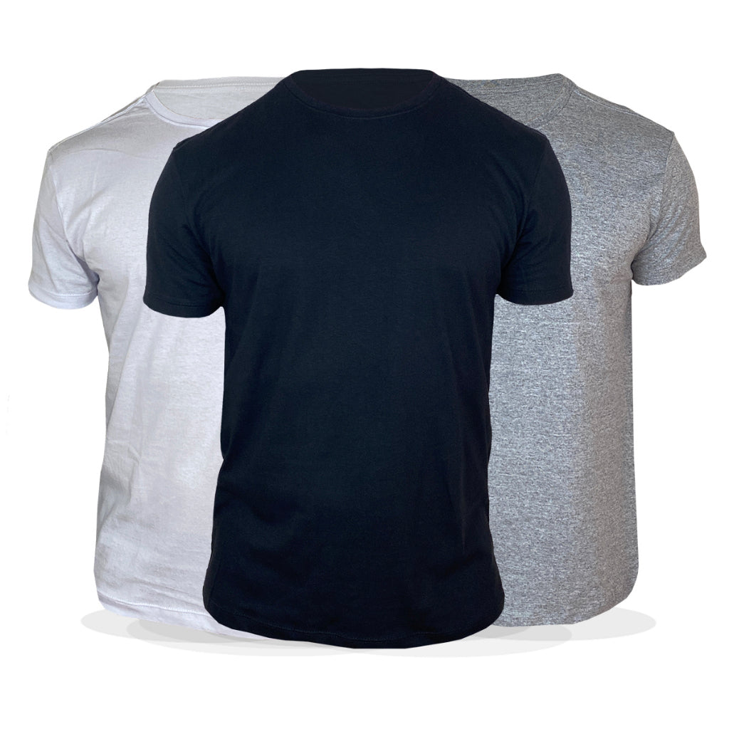 Kit 3 Camisetas Fresh - Algodão Pima