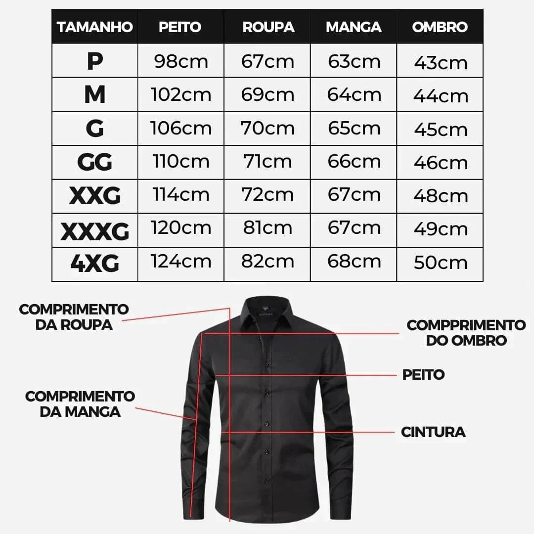 Camisa Social - Confort - Anti-Amassado