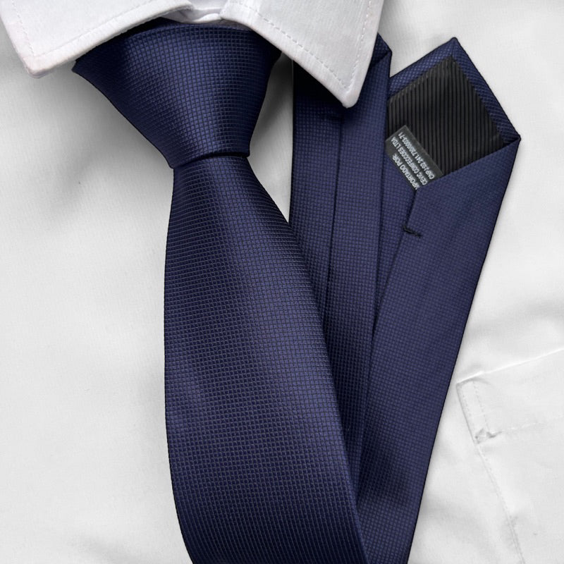 Gravata Masculina Social - Slim Dark Blue