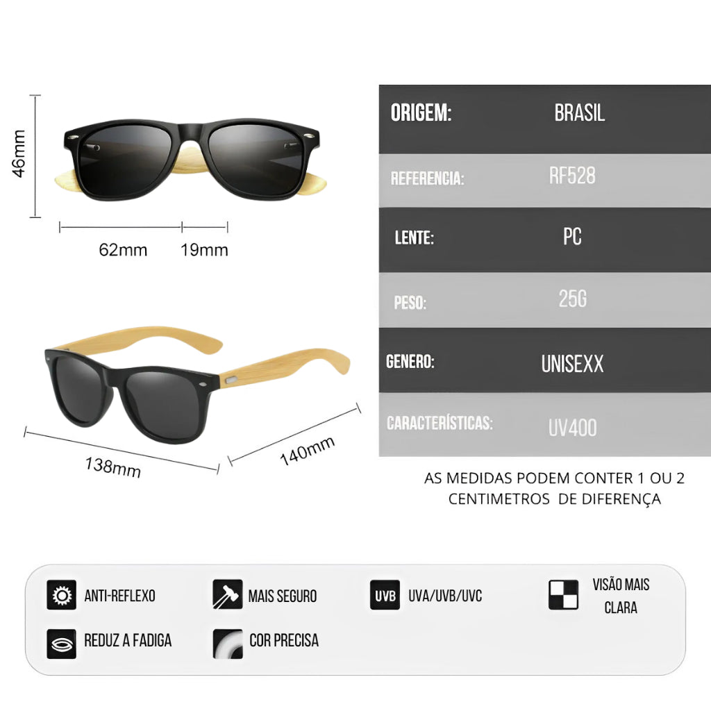 Óculos de Sol - Masculino - Vintage